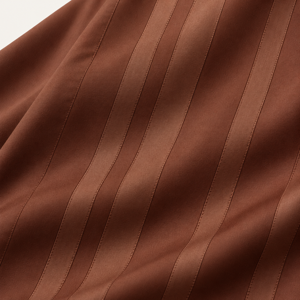 Montique brown vertical stripe walking suit tonal stripe detail