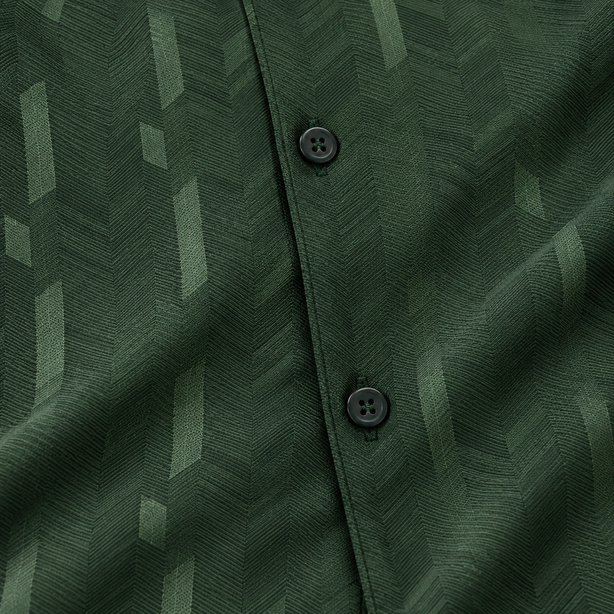 Montique hunter geometric walking suit fabric, pattern and button detail