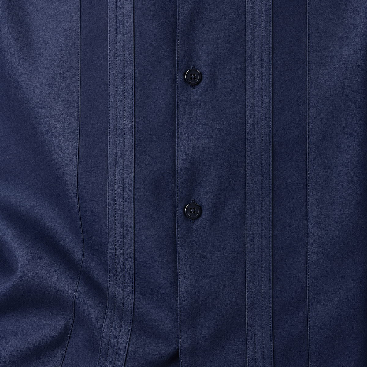 Montique navy vertical panel walking suit fabric button detail