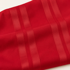 Montique red vertical stripe walking suit tonal stripe detail