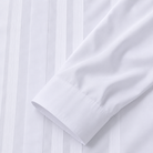 Montique white vertical stripe walking suit sleeve detail