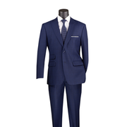 Men’s 2-Piece Modern Fit Windowpane Suit - Blue