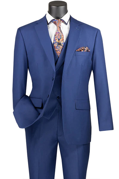 Modern Solid Color Royal Blue Blazer