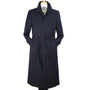 Navy Wool Gabardine Duster Coat