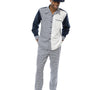 Montique 2-Piece Checkered Walking Suit - Navy 2386