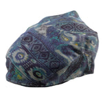 Designer Ivy Cap in Navy with Camo Paisley and Checkered Accents