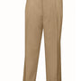 Men's Dress Pants Regular Fit Double Pleated with Cuffs in Khaki