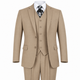 Tan 3-Piece Modern Fit Poplin Suit