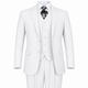 White 3-Piece Modern Fit Poplin Suit