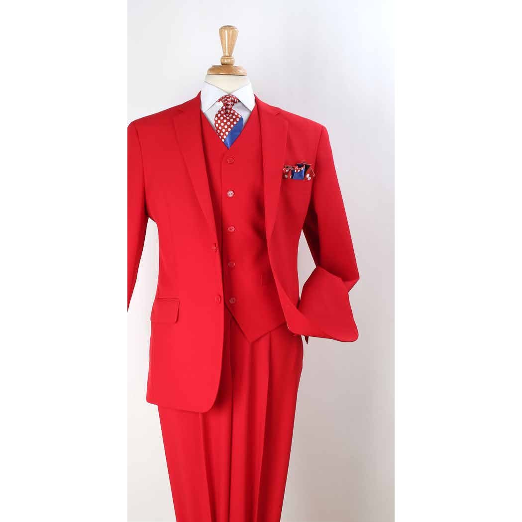 Original King Wing catalog photo of P3208 red three-piece suit