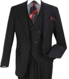 black peak lapel suit double breasted vest close up