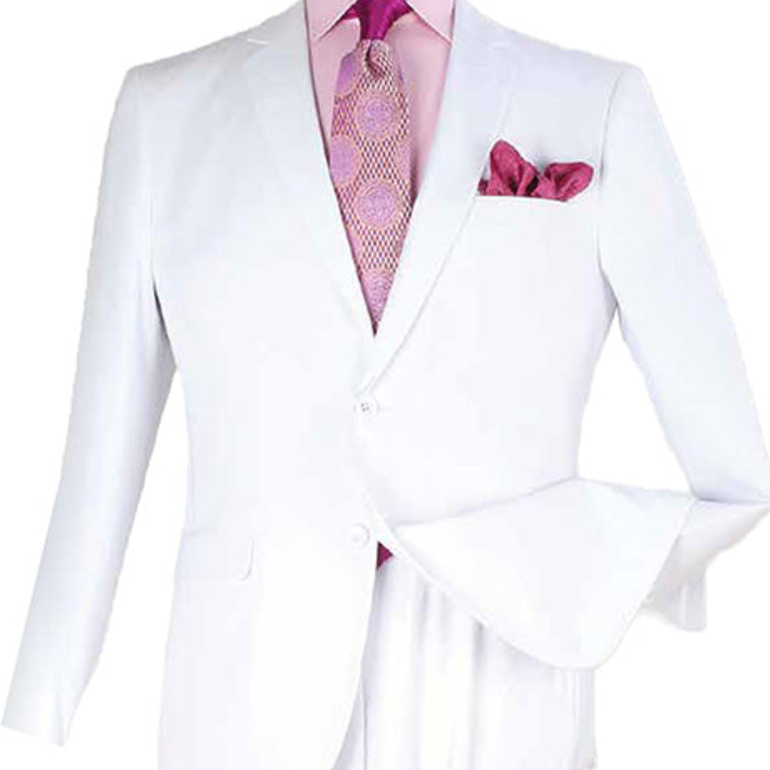 white modern suit wool feel fabric close up