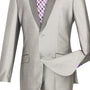 Pushkin Collection: Grey 2 Piece Sharkskin Single Breasted Slim Fit Suit