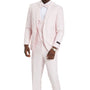 Whimsical Collection: Men's Polka-Dot 3-Piece Suit In Pink - Slim Fit