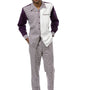 Montique 2-Piece Checkered Walking Suit - Plum 2386