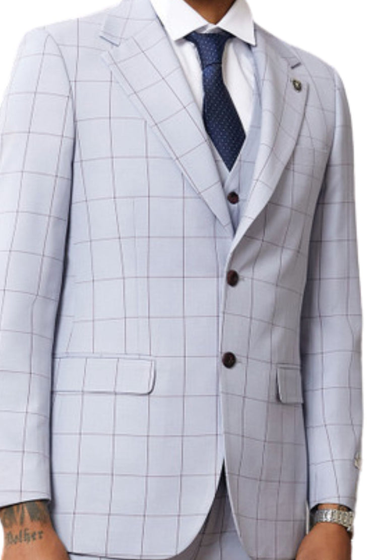 Windowpane Suits: Bold Lines, Tailored Excellence | Suits & More