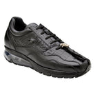 Black caiman and Italian calfskin sneaker by Belvedere