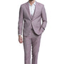 Avantique Collection: 3-Piece Solid Suit For Men In Rose - Slim Fit