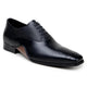 Black Italian Calf Leather Oxford with Textured Panels by Belvedere