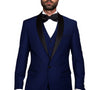 Trendito Collection: Sapphire 3PC Shawl Lapel Tuxedo 100% Wool Tailored Fit