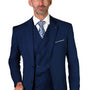 Qualitique Collection: Sapphire 3PC Modern Fit Suit with Double Breasted Vest