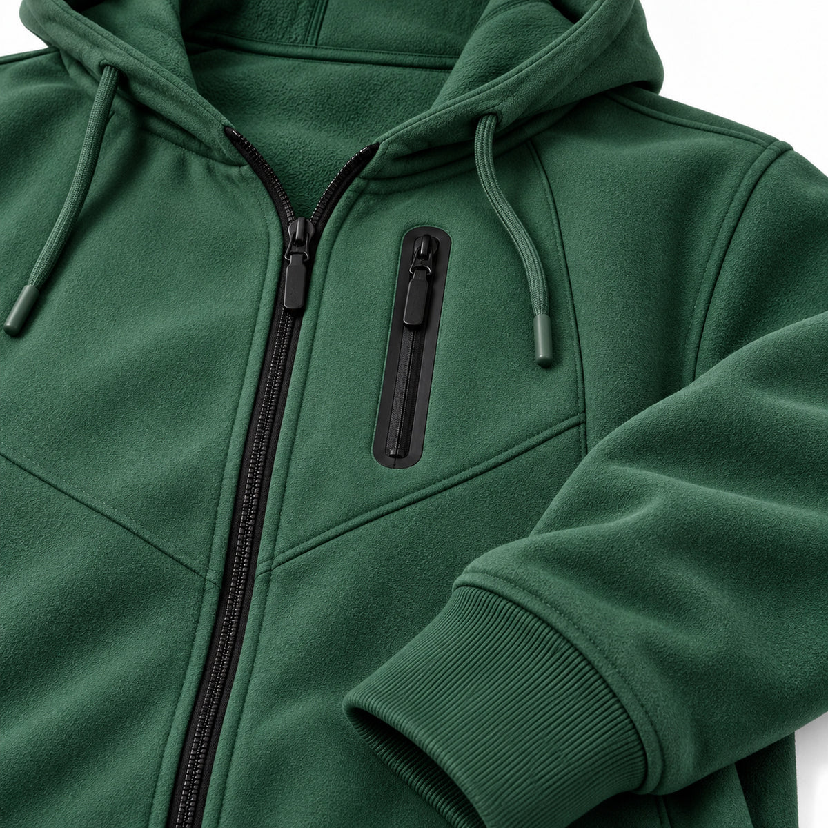 Evergreen tech fleece tracksuit - fabric and jacket detail