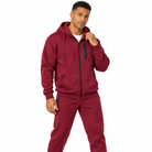Sangria tech fleece tracksuit - worn front view