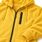 Yellow tech fleece tracksuit - fabric and jacket detail
