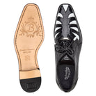 Leather outsole of black and white Belvedere Oxford