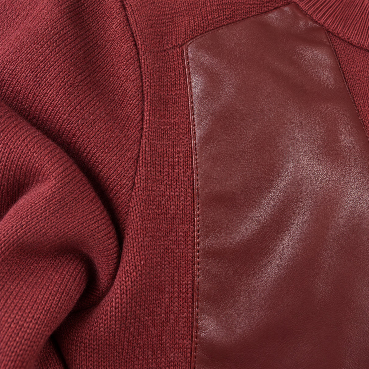 Burgundy Montique SW-104 Panel and knit texture