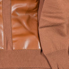 Luggage / Cognac Montique SW-104 Panel and knit texture