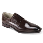 Regal Croco Collection: Chocolate Brown Croco Print Slip-On Shoe