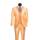 Men’s 3-Piece Satin Look Slim Fit Suit with Fancy Vest - Melon