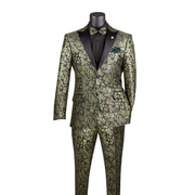 Emerald Jacquard 2-Piece Slim Fit Tuxedo