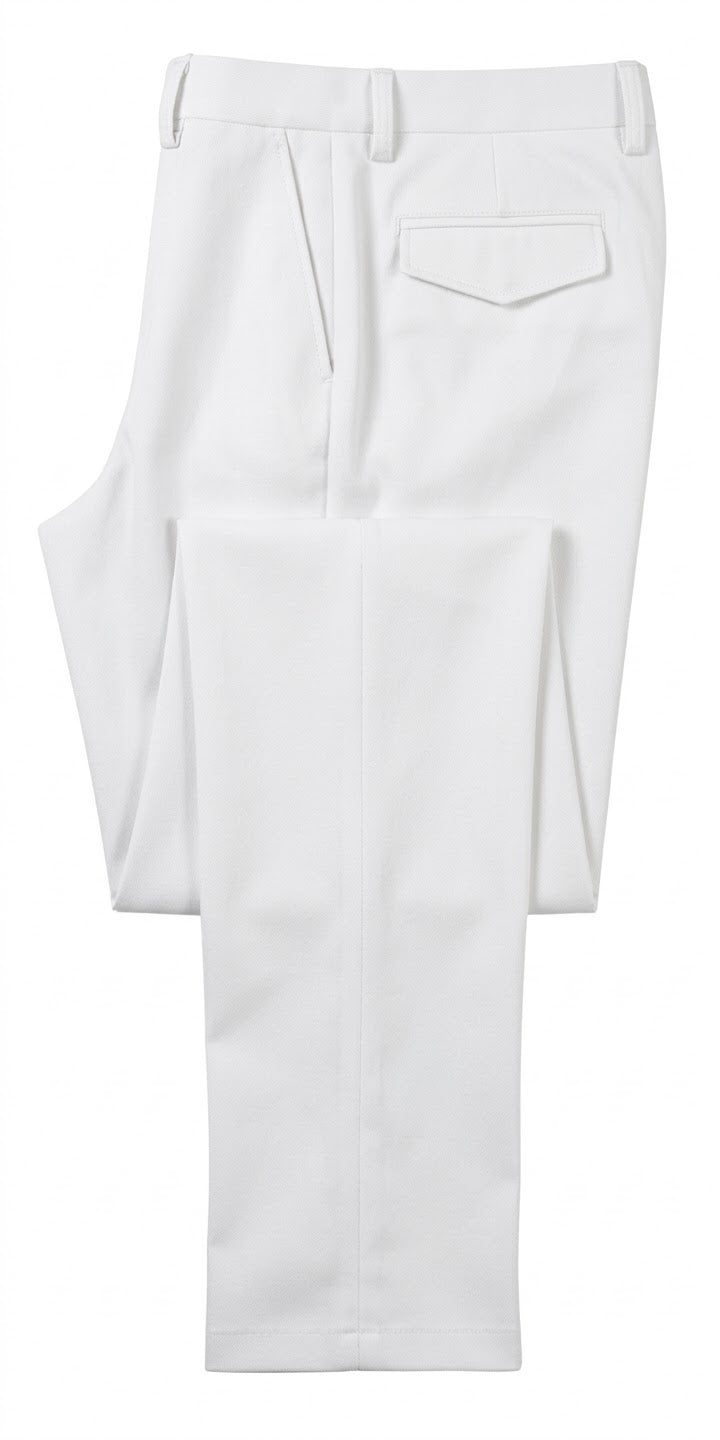 Stacy Adams white modern cut stretch dress pants with expandable waistband