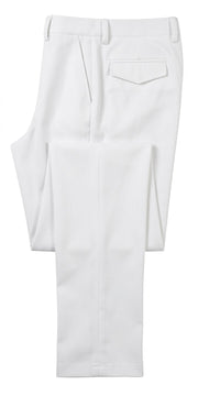 White Modern Fit 4-Way Stretch Adjustable Waistband Dress Pants by Stacy Adams
