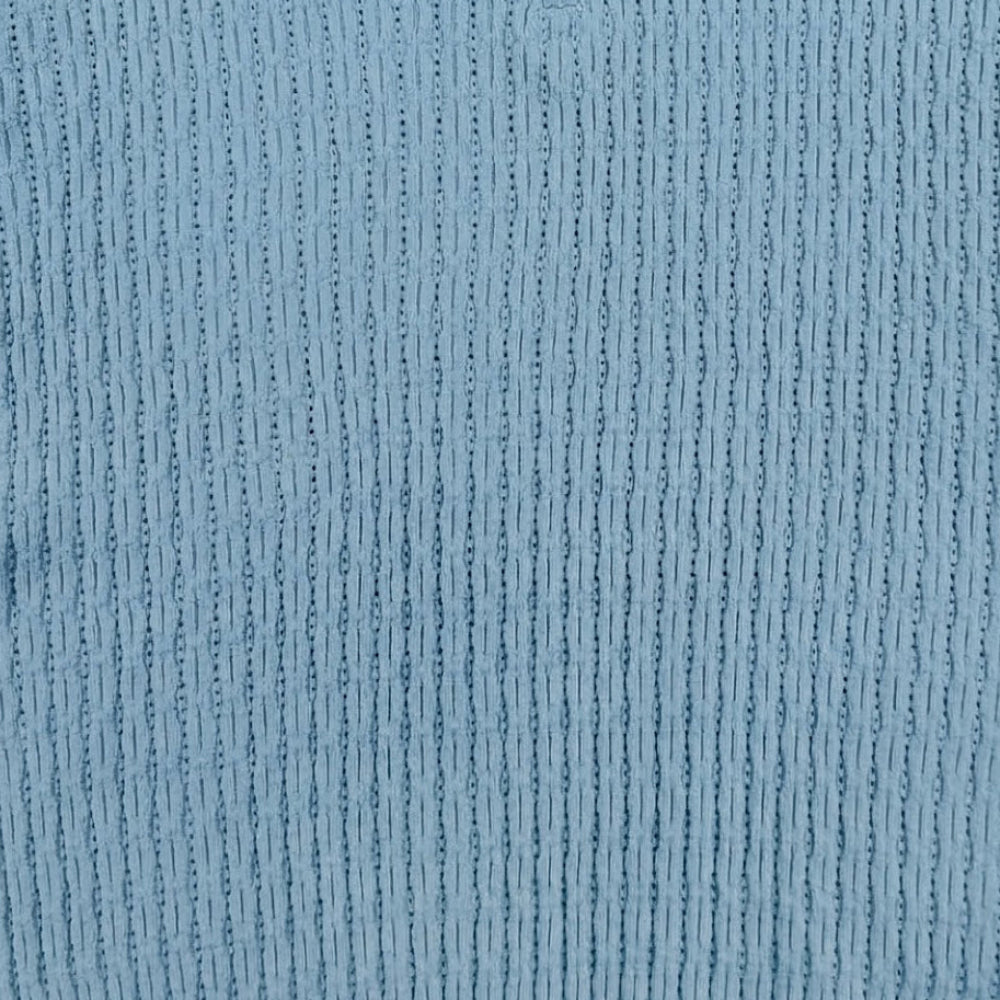 Blue textured knit zip polo shirt by stacy adams fabric details