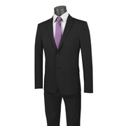 Men’s 2-Piece Wool Feel Stretch Ultra Slim Fit Suit - Black