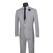 Men’s 2-Piece Wool Feel Stretch Ultra Slim Fit Suit - Gray