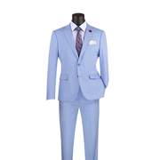 Men’s 2-Piece Wool Feel Stretch Ultra Slim Fit Suit - Light Blue
