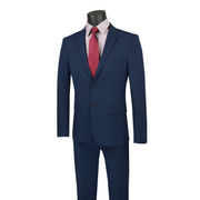 Men’s 2-Piece Wool Feel Stretch Ultra Slim Fit Suit - Navy