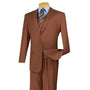 Urbano Collection: Classic Morgan 3-Piece Luxurious Suit In Cognac
