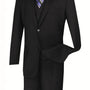 Urbano Collection: Black 3 Piece Solid Color Single Breasted Regular Fit Suit