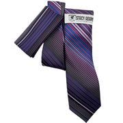 Prism Collection: Stacy Adams Tie and Pocket Square Set – Purple Multi