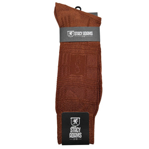 Men's Stacy Adams Textured Formal Dress Socks - Copper