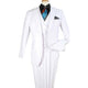 Luxury Wool Feel Pure White Classic Fit 3-Piece Suit Set with Vest