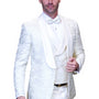 Eclipse Elegance Collection: 3PC Modern Fit Shawl Lapel Tuxedo With Woven Fabric In Off White