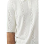 Chemise Collection: White Polo Knit Shirt