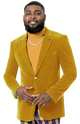 Circinus Collection: Mustard Solid Velvet Blazer