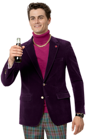 Circinus Collection: Plum Solid Velvet Blazer